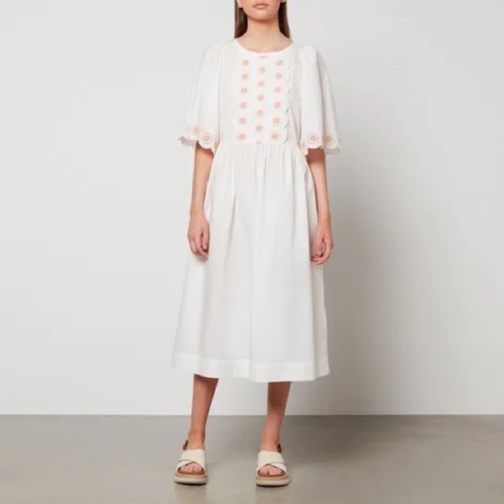 See by Chloe Organic Cotton White MIDI Dress Newborn Photos Easter Dress